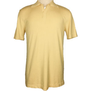Italian Polo Shirt Elite Viscosa Yellow Size L